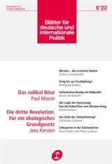 Blätter Für und Internationale Politik (Tysk) 1