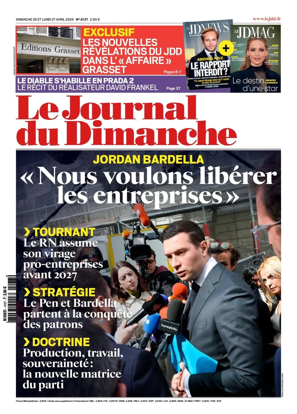 Le Journal du Dimanche Newspaper (Fransk)