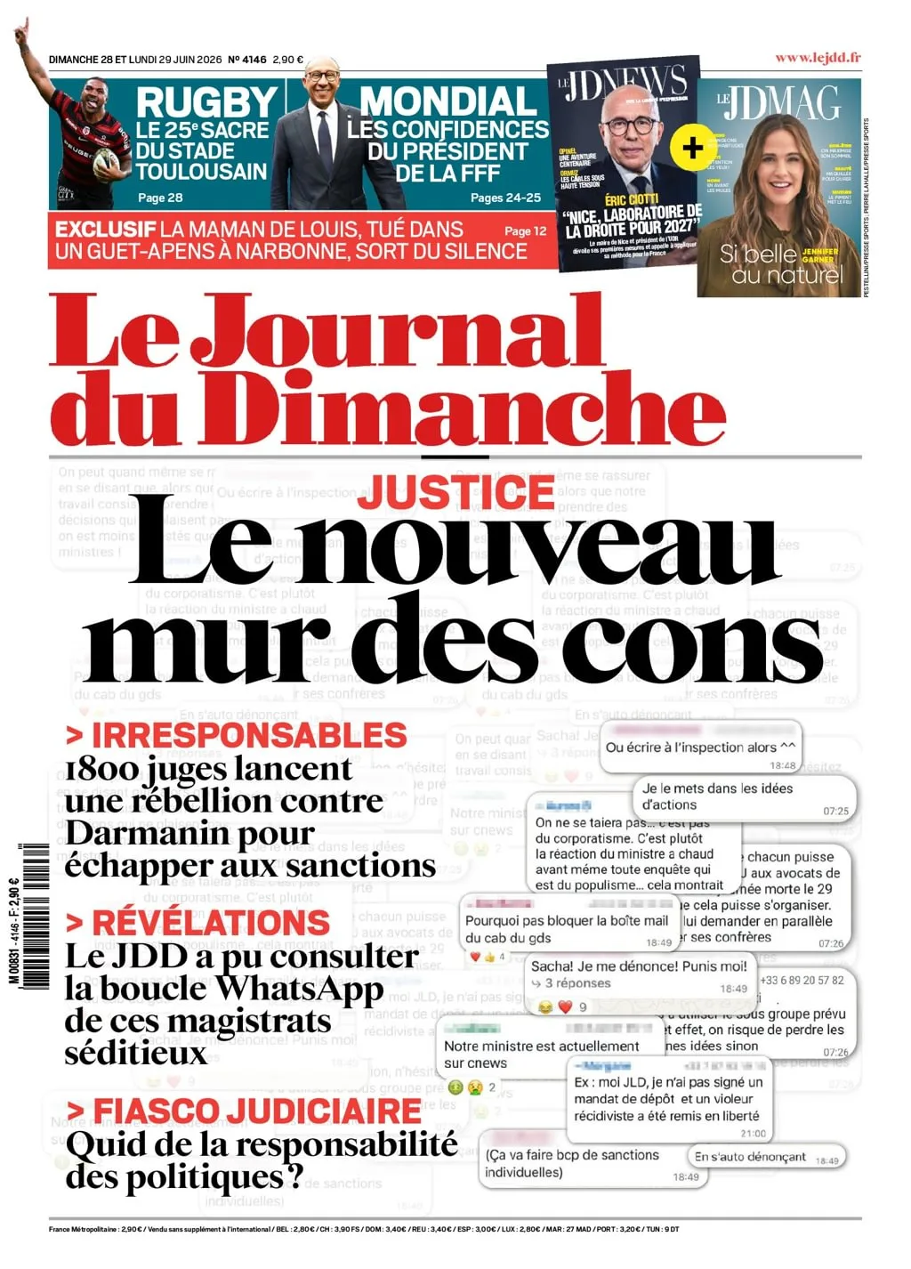 Le Journal du Dimanche Newspaper (Fransk)