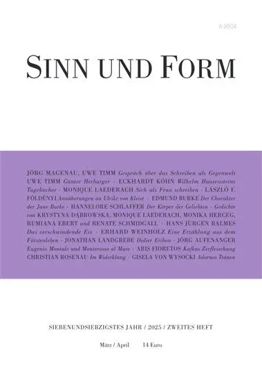 Sinn und Form (Tysk)