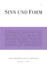 Sinn und Form (Tysk) 1