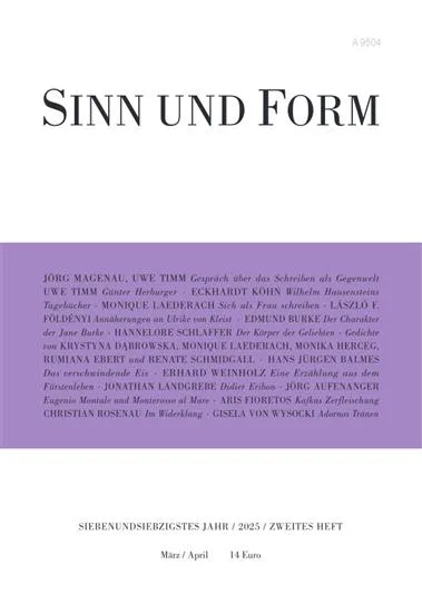 Sinn und Form (Tysk)
